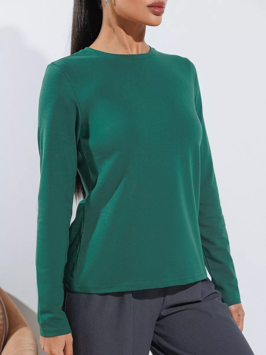 Damen Langarmshirt mit körperbetontem Schnitt und modischem Design Drune