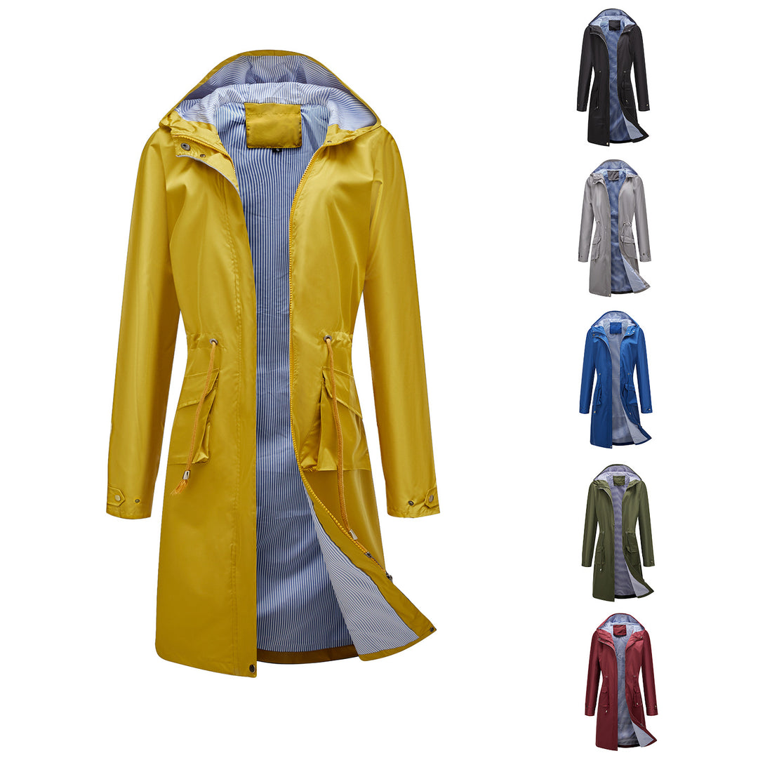 Damen winddichte Freizeitjacke mit praktischen Kordelzügen und Innenfutter Drune