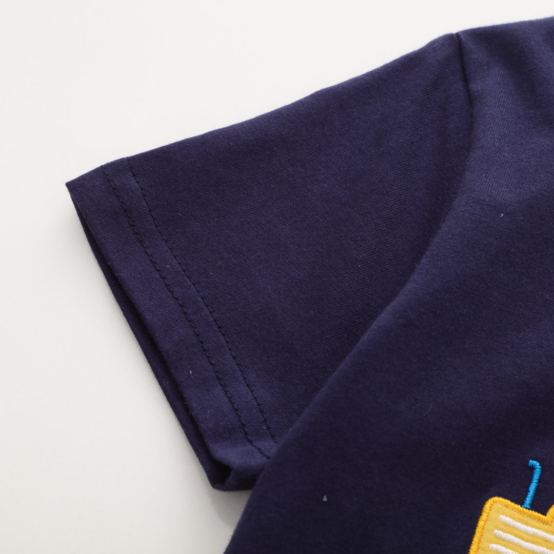 Jungen T-Shirt mit buntem Baustellenfahrzeug-Design Drune