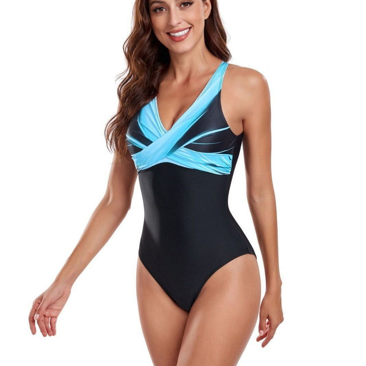 Damen Einteiliger Badeanzug mit verführerischem Cross-Over Design Drune