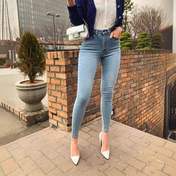 Damen Skinny Jeans mit Hochbund und sculptierendem Effekt Drune