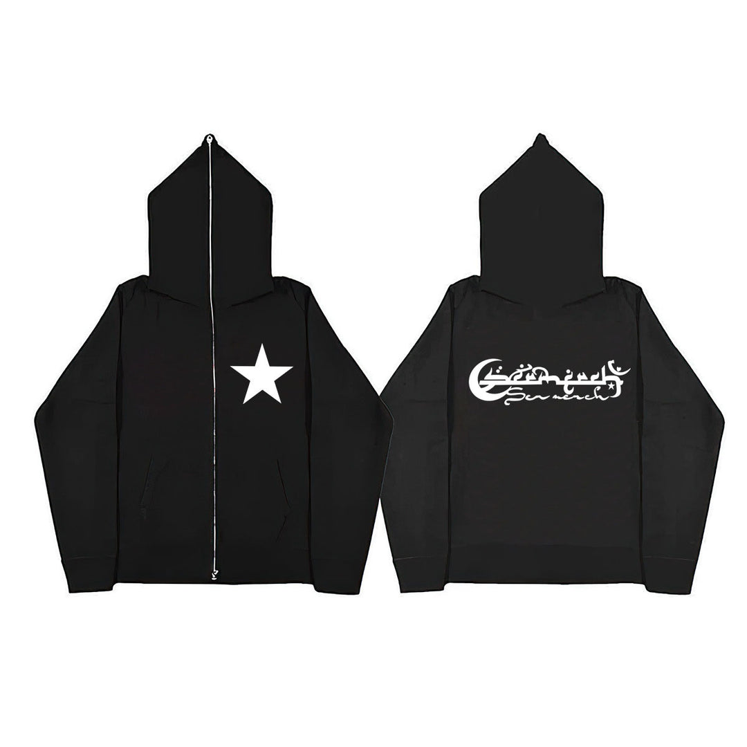 Damen Kapuzenjacke mit stylischem Aufdruck und praktischen Taschen Drune