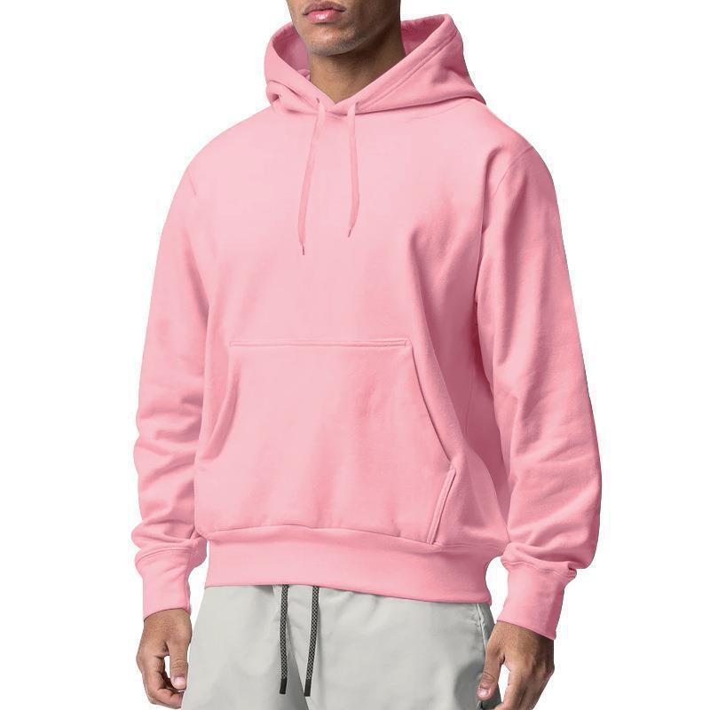 Herren nan Premium-Kapuzenpullover mit Kängurutasche, innen angerautem Fleece, verstärkter Nackennaht und geripptem Saum Drune