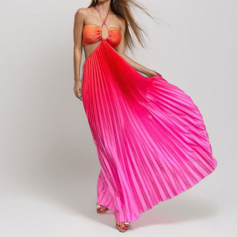 Damen Maxikleid mit raffinierten Cut-Out-Details und Farbverlauf Drune