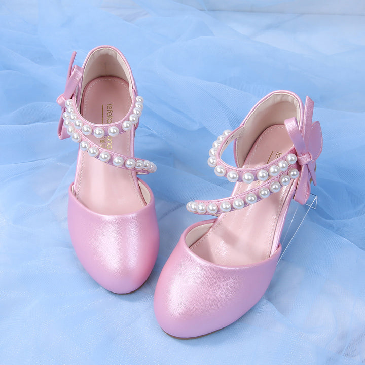 Damen elegante Ballerinas mit Perlenverzierung Drune