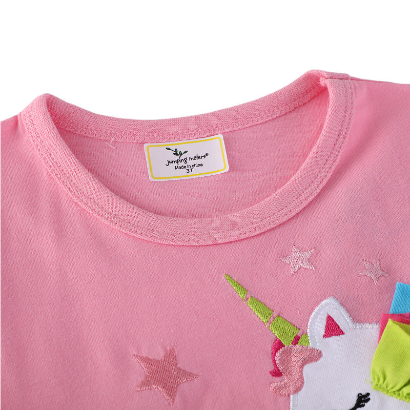 Mädchen Tüllkleid mit Einhornapplikation Drune