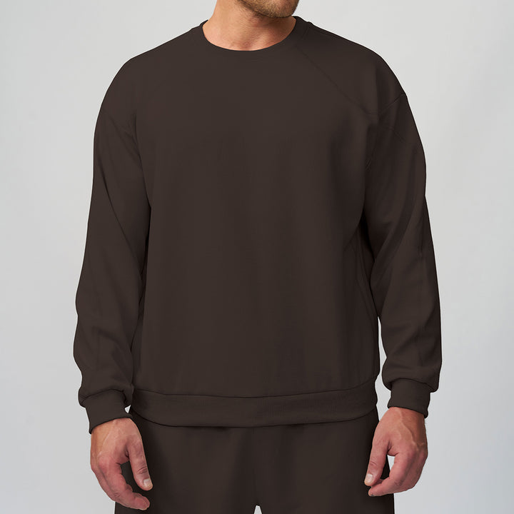 Herren lässiger Sweatshirt mit Rundhalsausschnitt und Raglanärmeln Drune