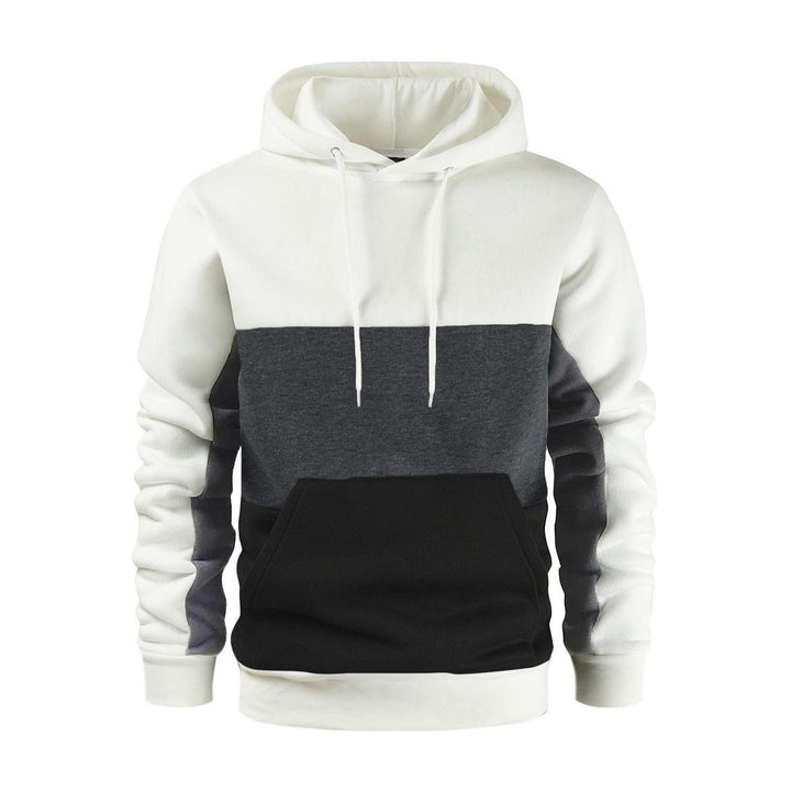 Unisex nan Kapuzenpullover mit Kordelzug, Kängurutasche und Farbblockdesign aus weichem Fleece Drune