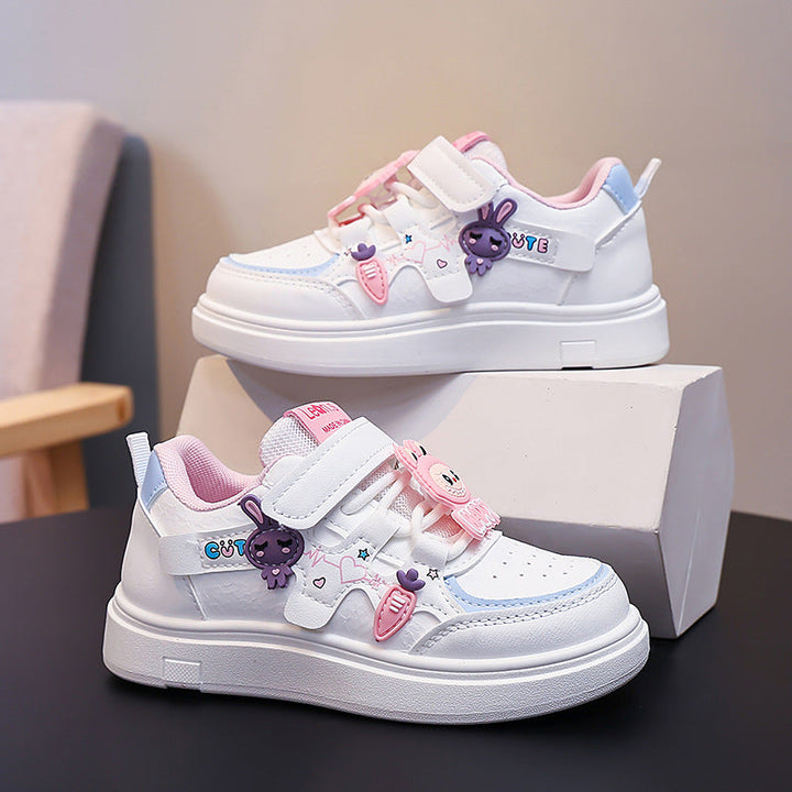 Damen Sneakers mit süßen Motiven und Klettverschluss Drune