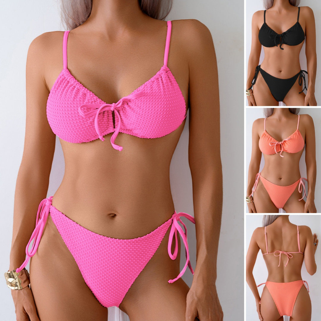 Damen Triangel-Bikini mit verspielten Bindebändern Drune