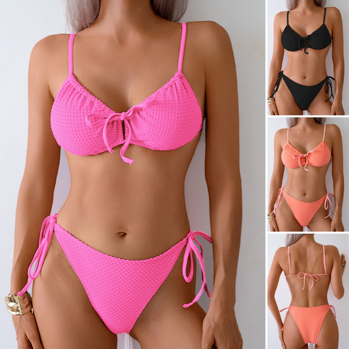 Damen Triangel-Bikini mit verspielten Bindebändern Drune