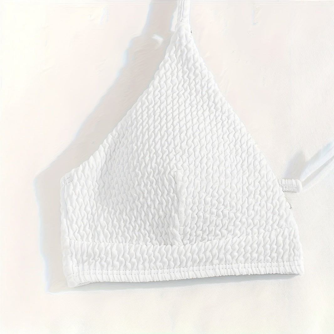 Damen Triangle-Bikini mit Struktur und schmalen Trägern Drune