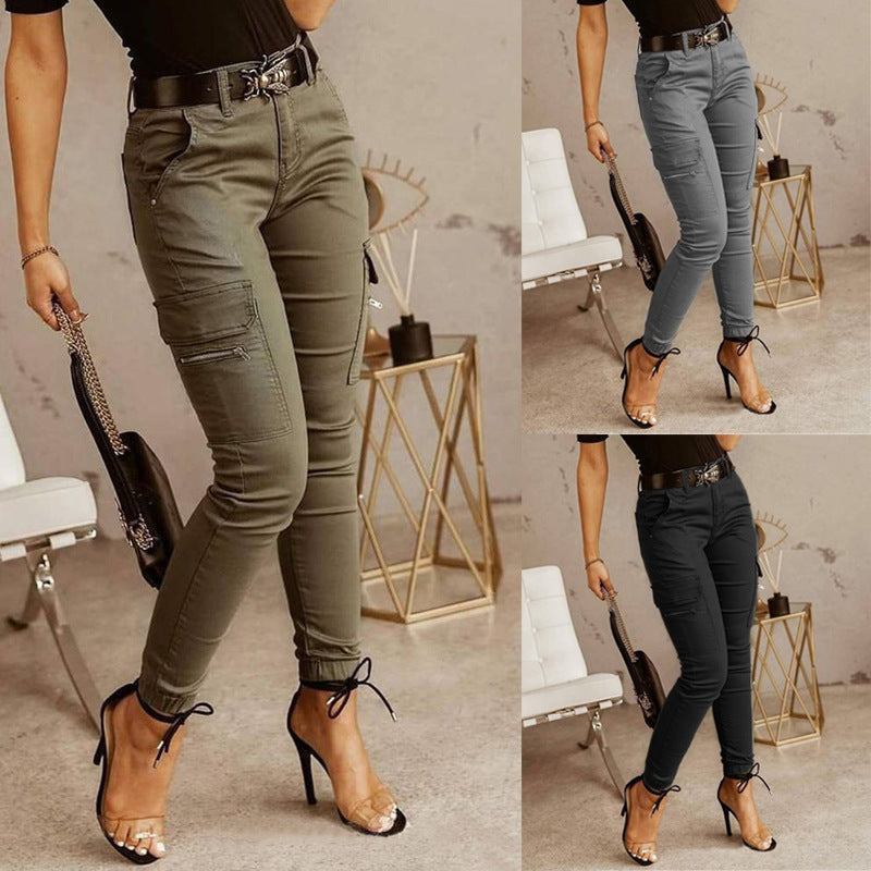 Damen Cargo-Hose mit modernem Slim-Fit Schnitt und praktischen Taschen Drune
