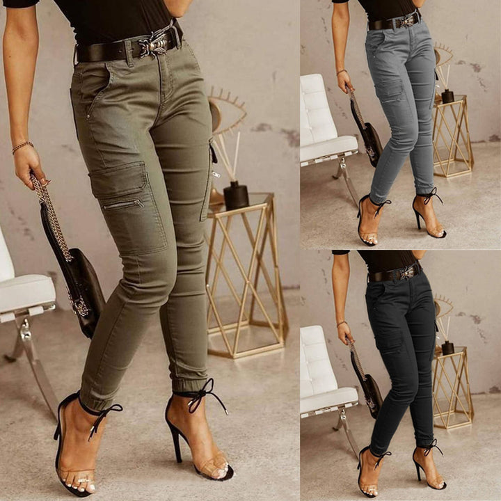 Damen Cargo-Hose mit modernem Slim-Fit Schnitt und praktischen Taschen Drune