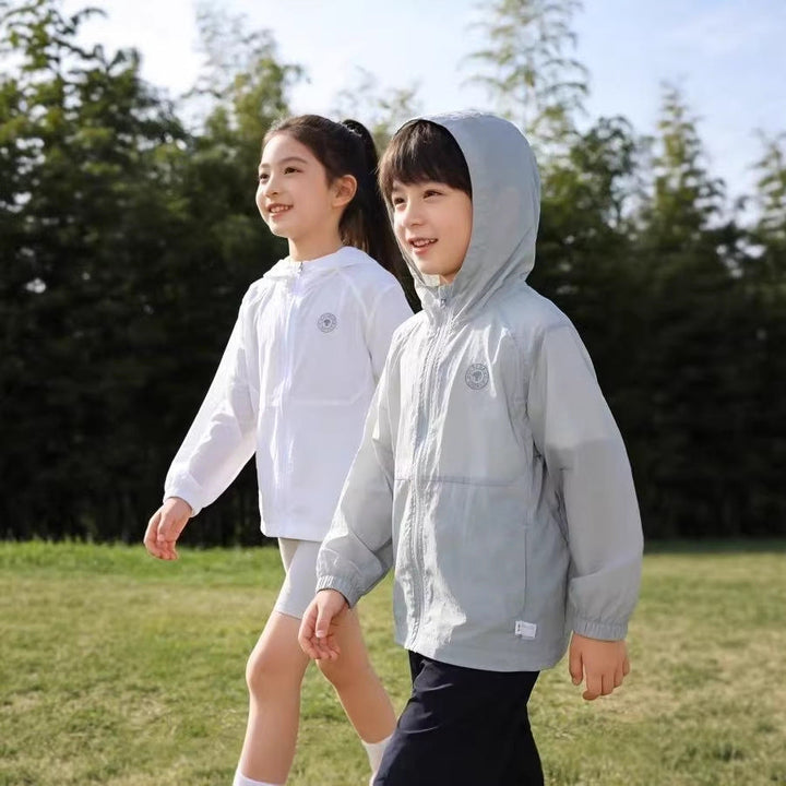 Unisex nan ultraleichte Kapuzen-Sommerjacke mit durchgehendem Reißverschluss und elastischen Bündchen  Drune