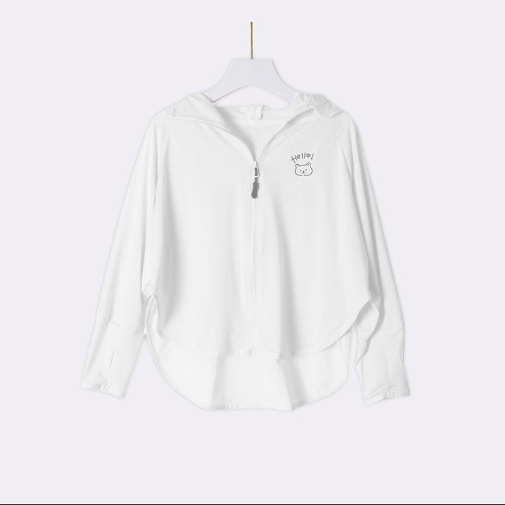 Mädchen leichte Sonnenjacke mit Kapuze Drune