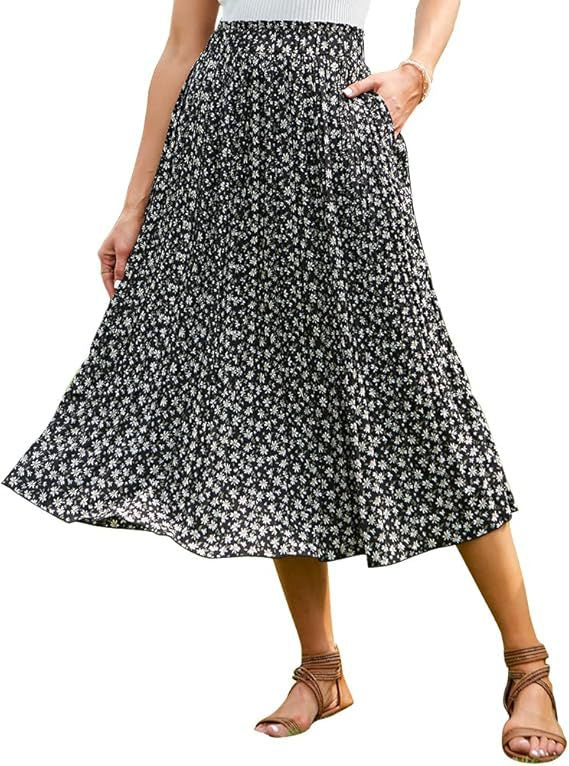 Damen Maxirock mit modischem Animal Print Drune