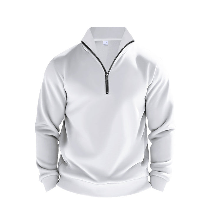 Herren Sweatpullover mit halbem Reißverschluss und atmungsaktiver Struktur Drune