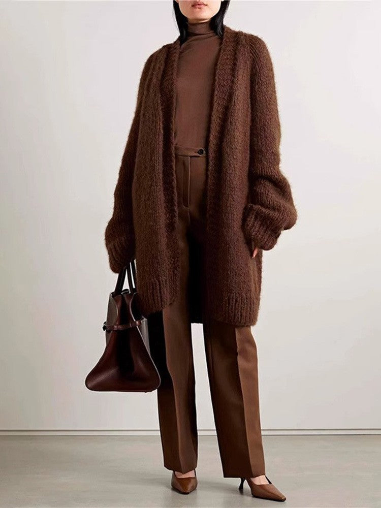 Damen Kuscheliger Oversize-Strickcardigan Drune