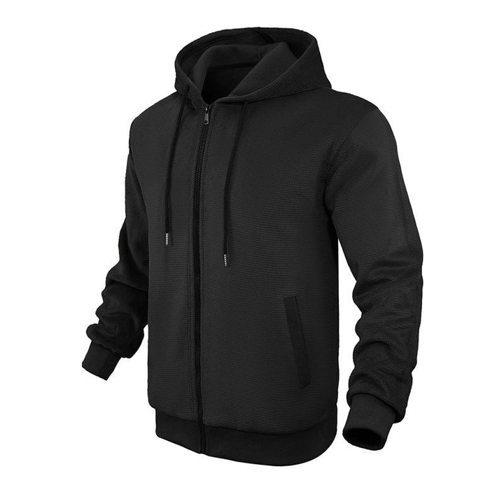 Herren sportlicher Zip-Hoodie aus atmungsaktivem Material mit Taschen Drune