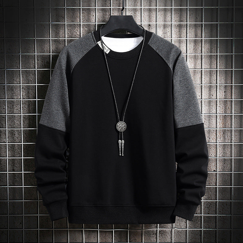 Herren modischer Sweatshirt mit Kontrastärmel Drune