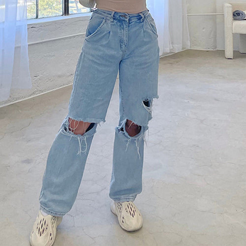Damen destroyed Mom-Jeans Drune