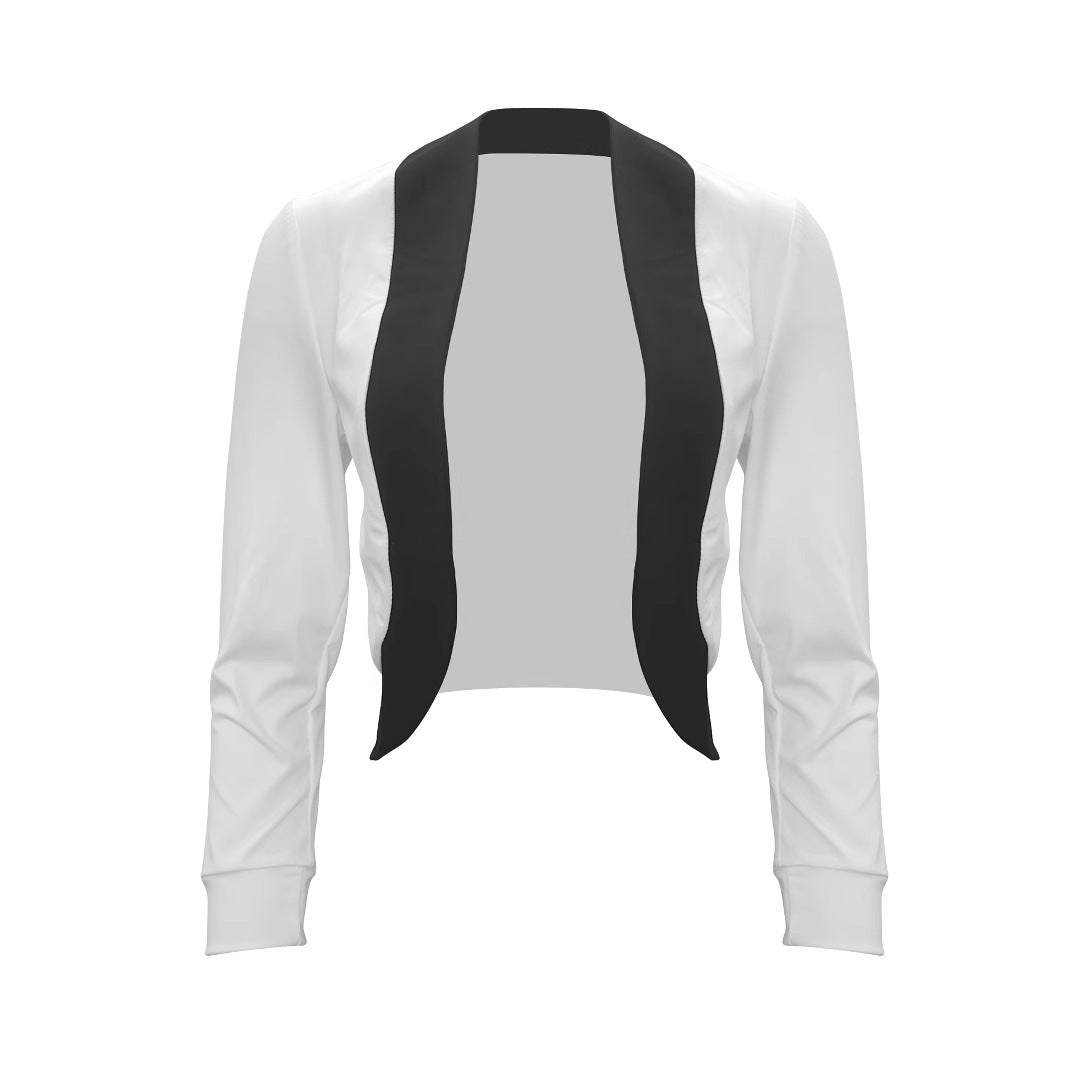 Damen eleganter Blazer mit kontrastierenden Einsätzen Drune