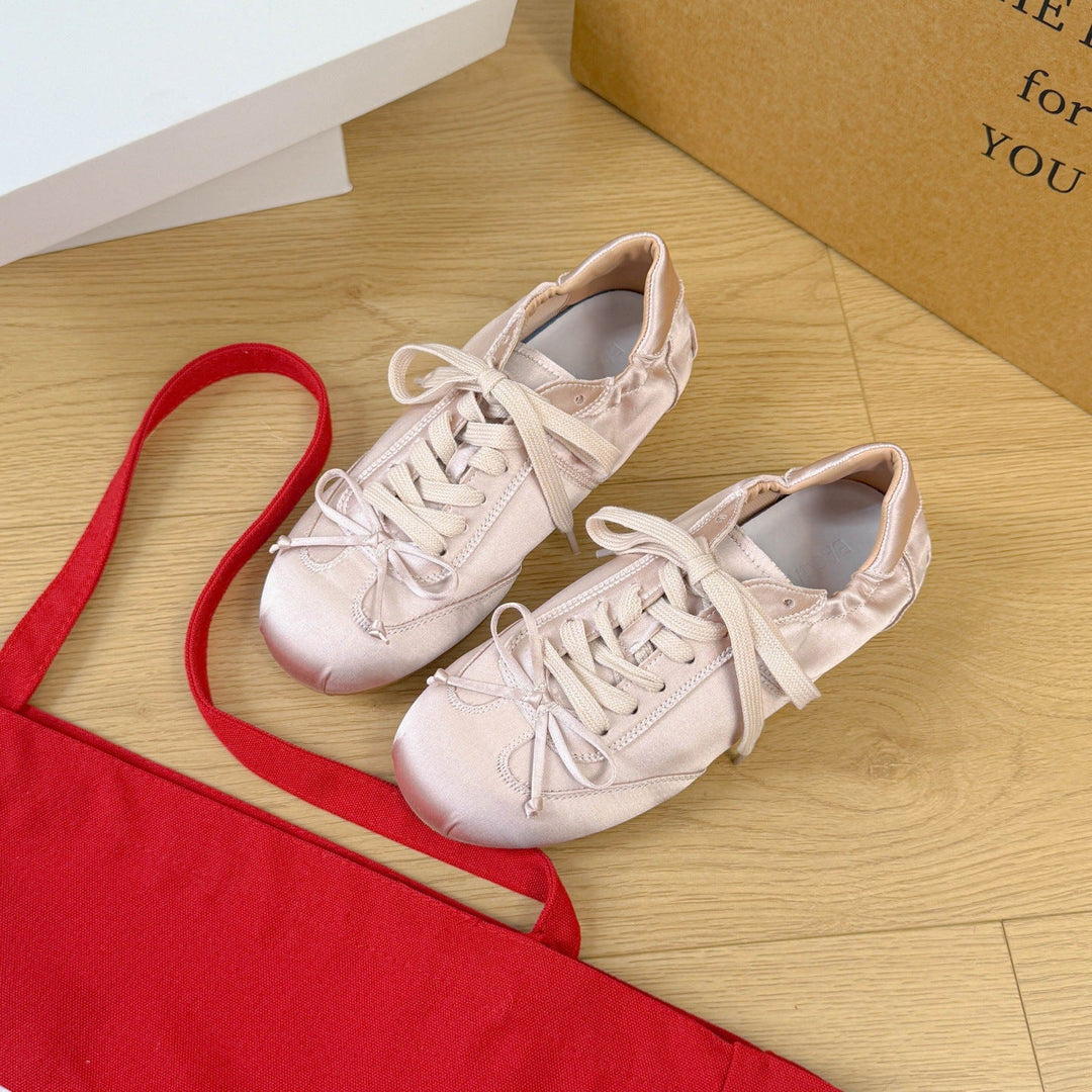 Damen Modische und komfortable Sneakers mit Satin-Oberfläche Drune
