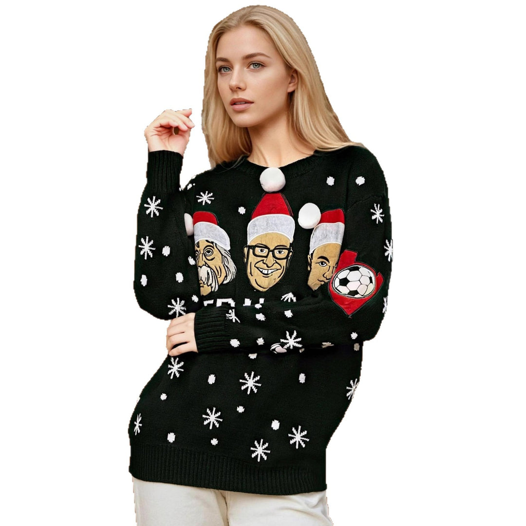 Damen sportlicher Pullover mit Fußballmotiv Drune