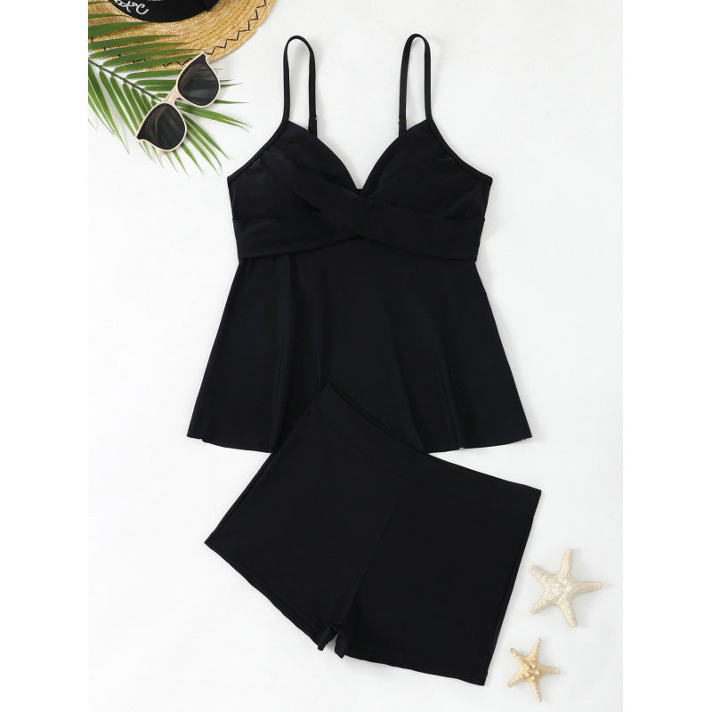 Damen Tankini-Set mit stylishem Punktedesign und komfortablem Shorts Drune