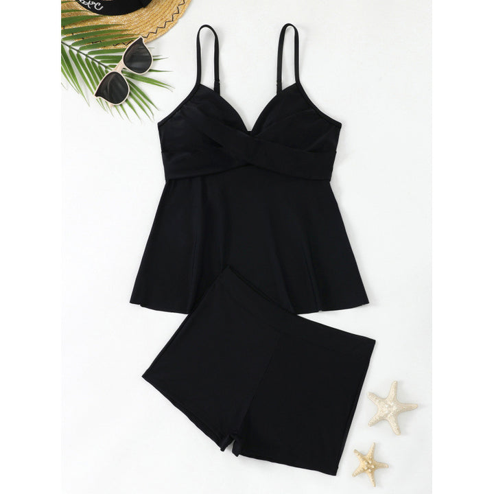 Damen Tankini-Set mit stylishem Punktedesign und komfortablem Shorts Drune