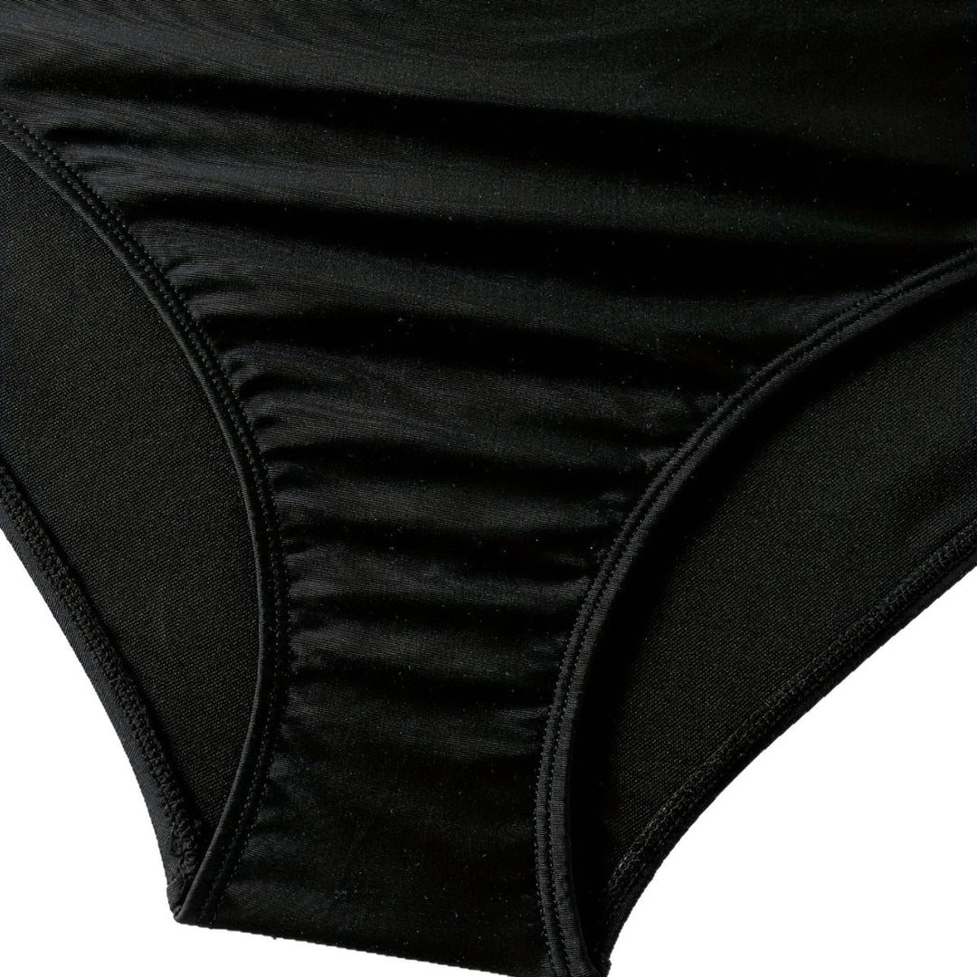 Damen Einteiler Badeanzug mit raffinierten Rüschendetails und floralem Oberteil Drune