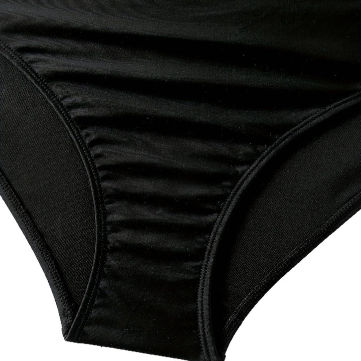 Damen Einteiler Badeanzug mit raffinierten Rüschendetails und floralem Oberteil Drune