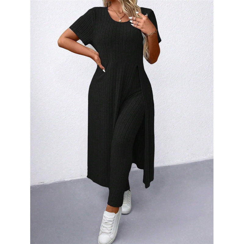 Damen Gemütliches Strickkleid und Leggings Set Drune