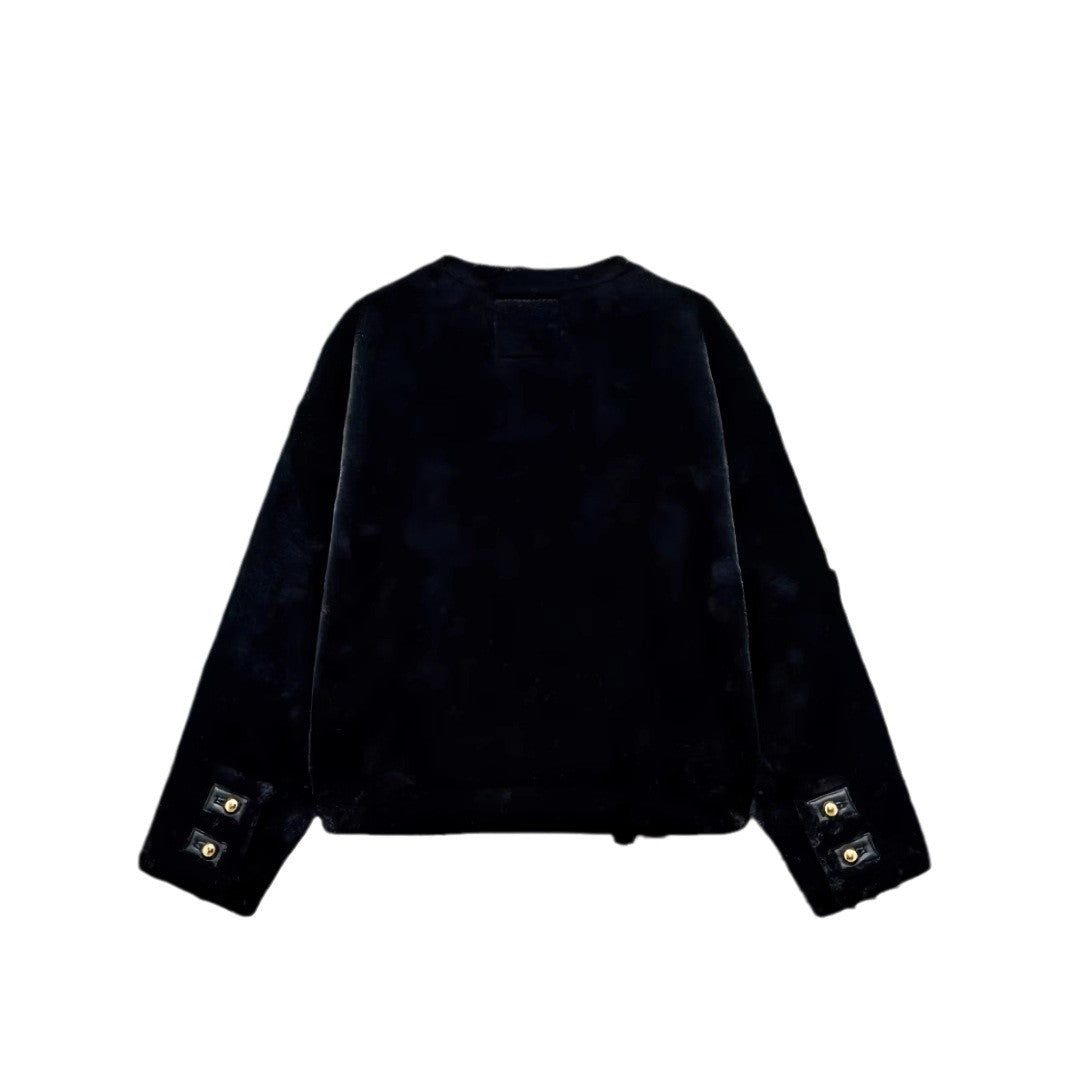 Damen weiche und luxuriöse Jacke aus Kunstfell Drune
