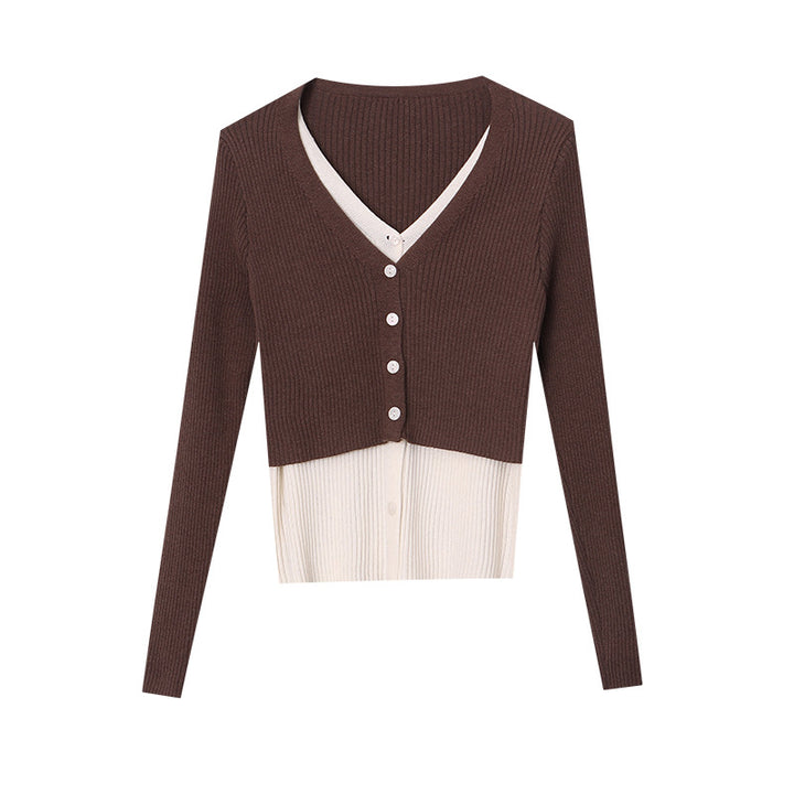 Damen Eleganter Strickcardigan mit Knopfdetails Drune