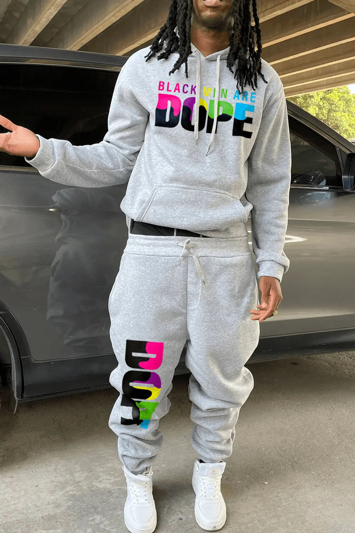 Damen Hoodie und Jogginghose Set mit auffälligem Statementdruck Drune