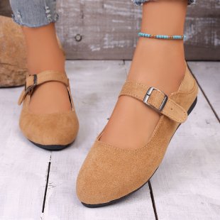 Damen nan elegante Mary-Jane-Ballerina mit verstellbarem Komfortriemen, gepolstertem Fußbett und dezenter Animal‑Prägung Drune