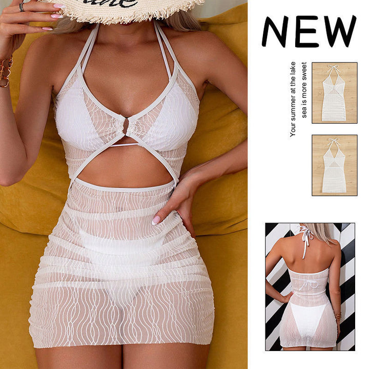 Damen Kleid mit aufregenden Cut-Outs und verspielten Rüschen Drune