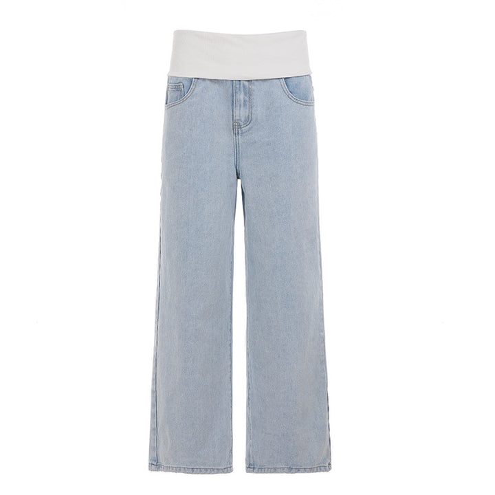 Damen Weitgeschnittene Jeans mit hohem Bund und elastischem Komfort Drune