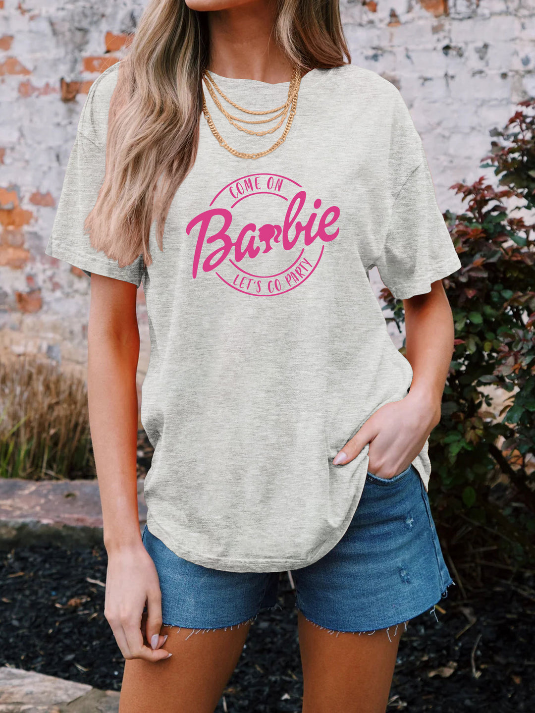 Frauen Grafik Party T-Shirt Drune
