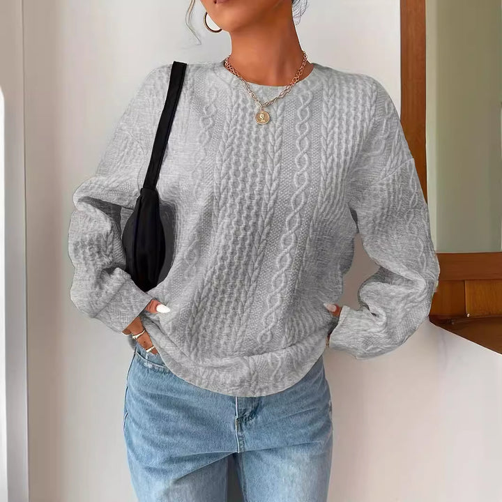 Damen Strickpullover mit strukturierter Optik und lässiger Passform Drune