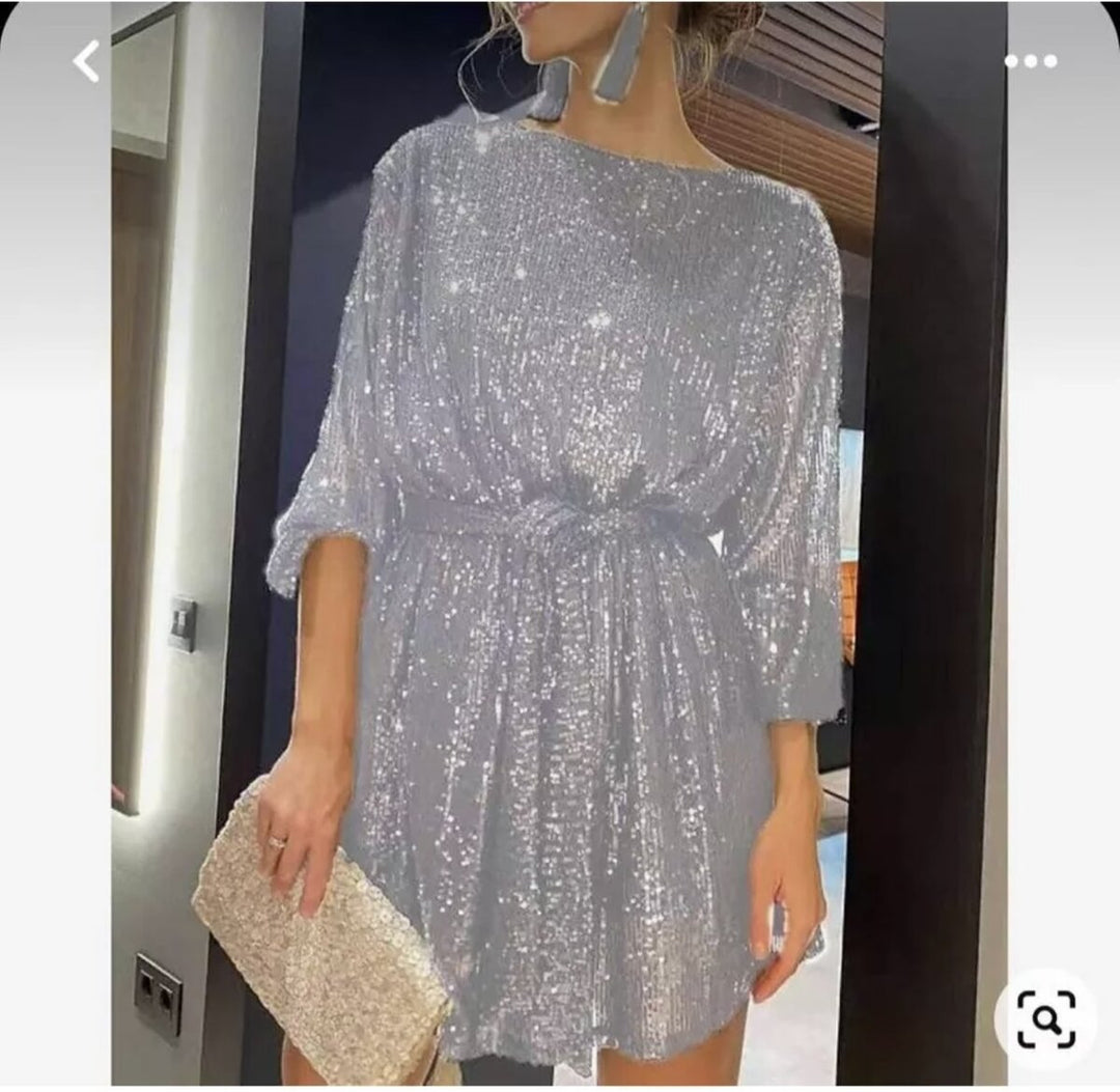 Damen Paillettenkleid mit weitem Schnitt und eleganter Taillierung Drune