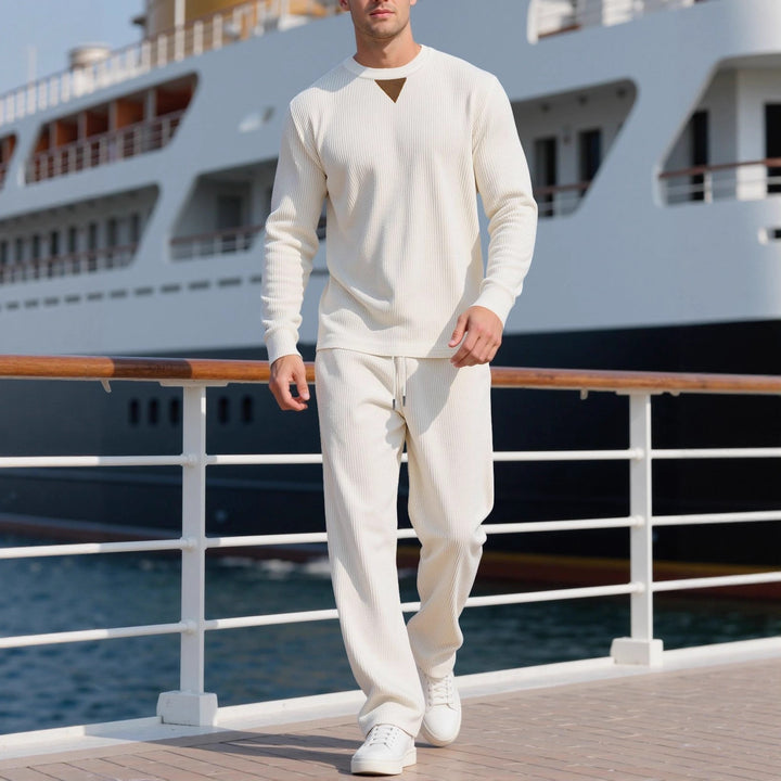 Herren lässiger Pullover und Jogginghose Set Drune
