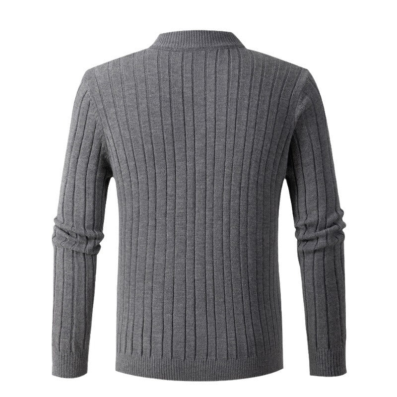 Herren eleganter Rollkragenpullover mit strukturiertem Zopfmuster Drune