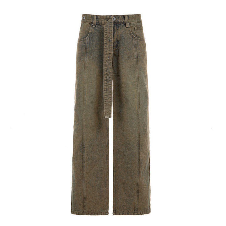 Damen Weite Jeans mit hochelastischem Bund und praktischen Gürtelschlaufen Drune