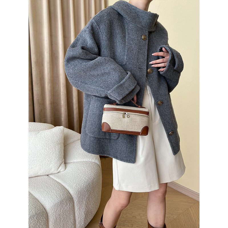 Damen Fleece-Langjacke mit Oversized-Schnitt und großen Taschen Drune