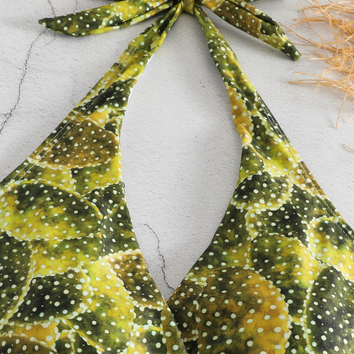 Damen Einteiler Badeanzug mit floralem Kaktusdesign Drune