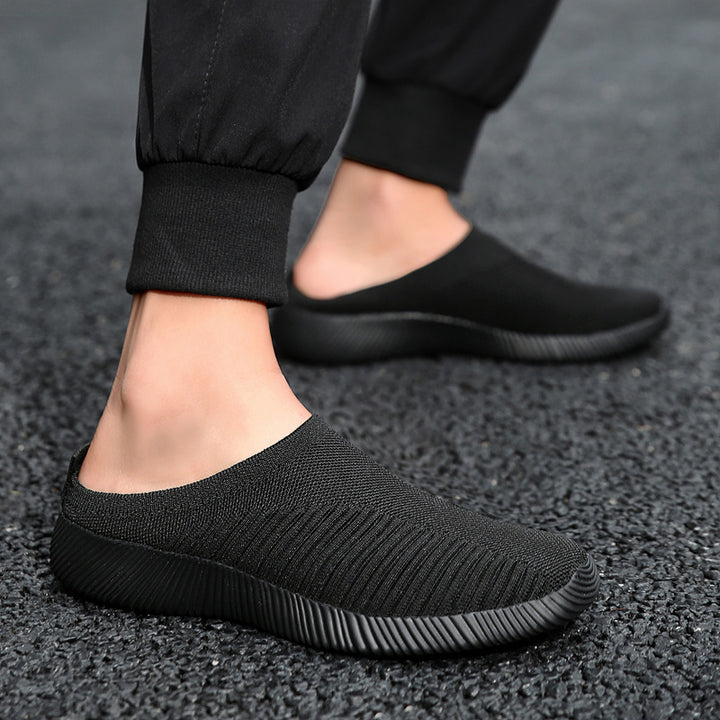 Damen nan ultraleichter Slip-On-Freizeitschuh mit nahtlosem Netzstrick, ergonomischer Fersenlasche und flexibler Wellenlaufsohle Drune