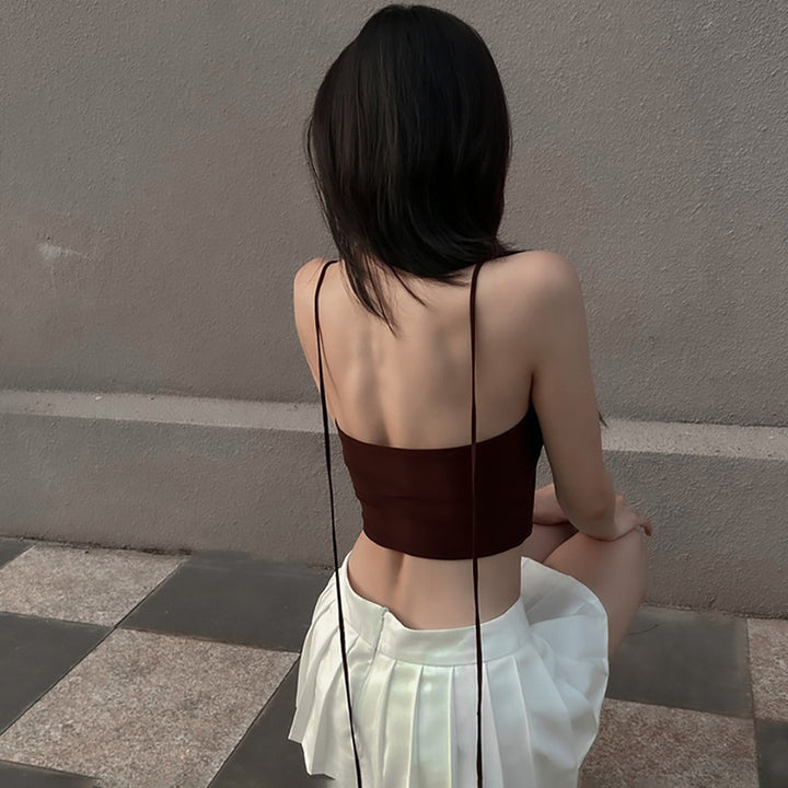 Damen modisches Trägershirt mit asymmetrischem Design und Raffungen Drune